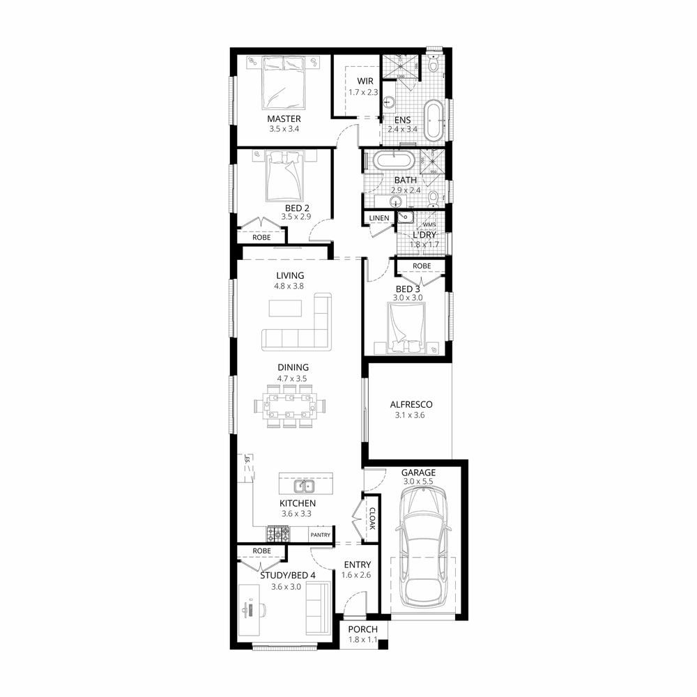 The Addison floorplan