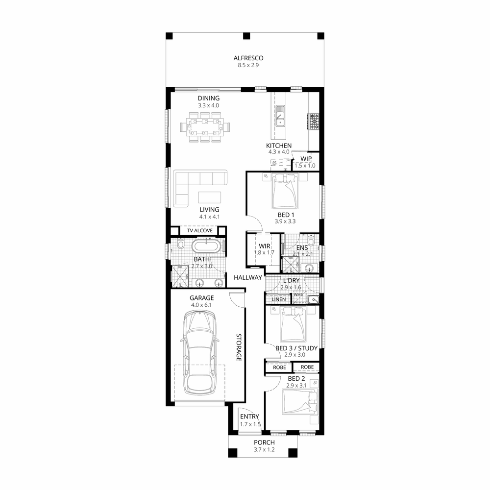 The Brighton floorplan