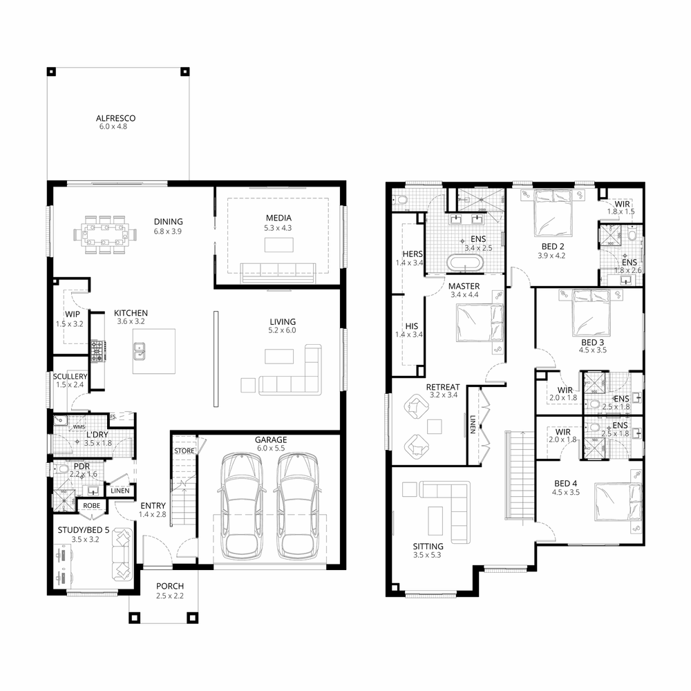 The Melrose Traditional floorplan